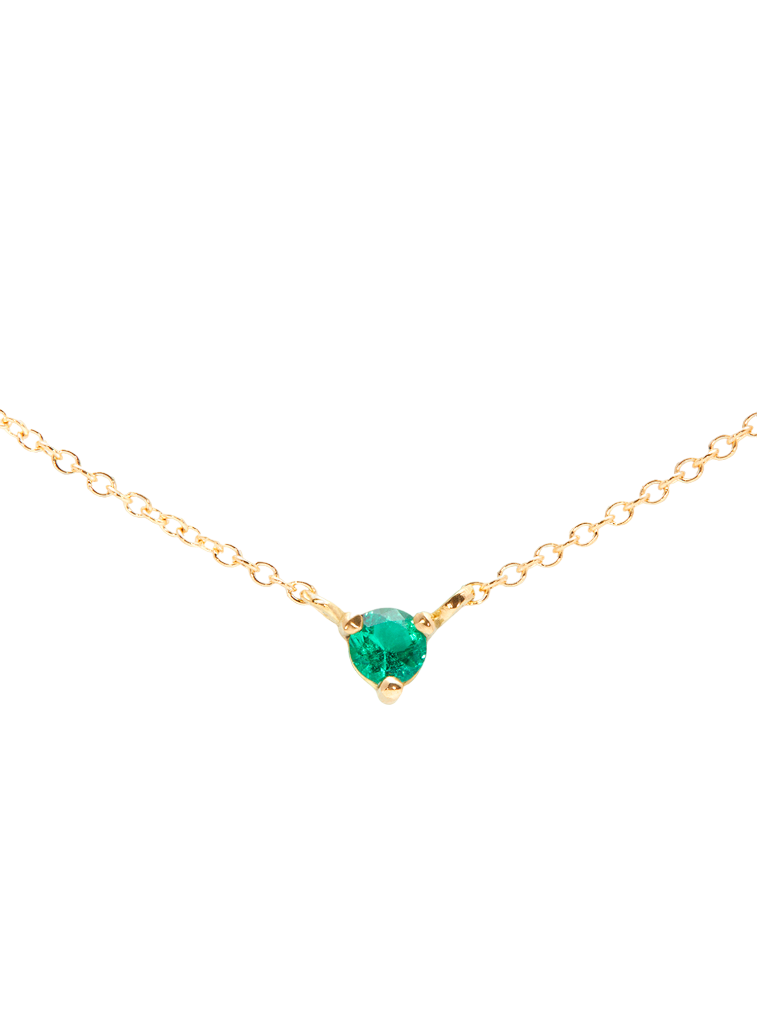 Birthstone emerald necklace